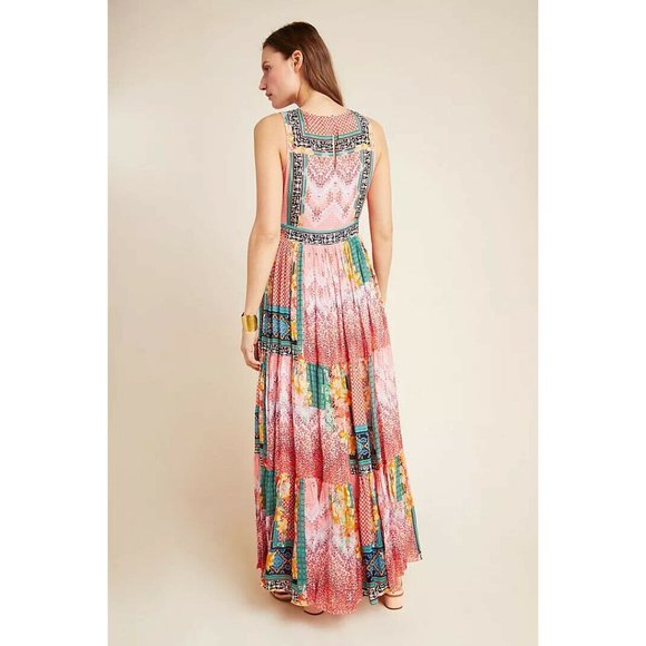 Anthropologie Bhanuni by Jyoti Alessandra Alessandra Maxi Dress Boho Size 12 NWT - Picture 2 of 10